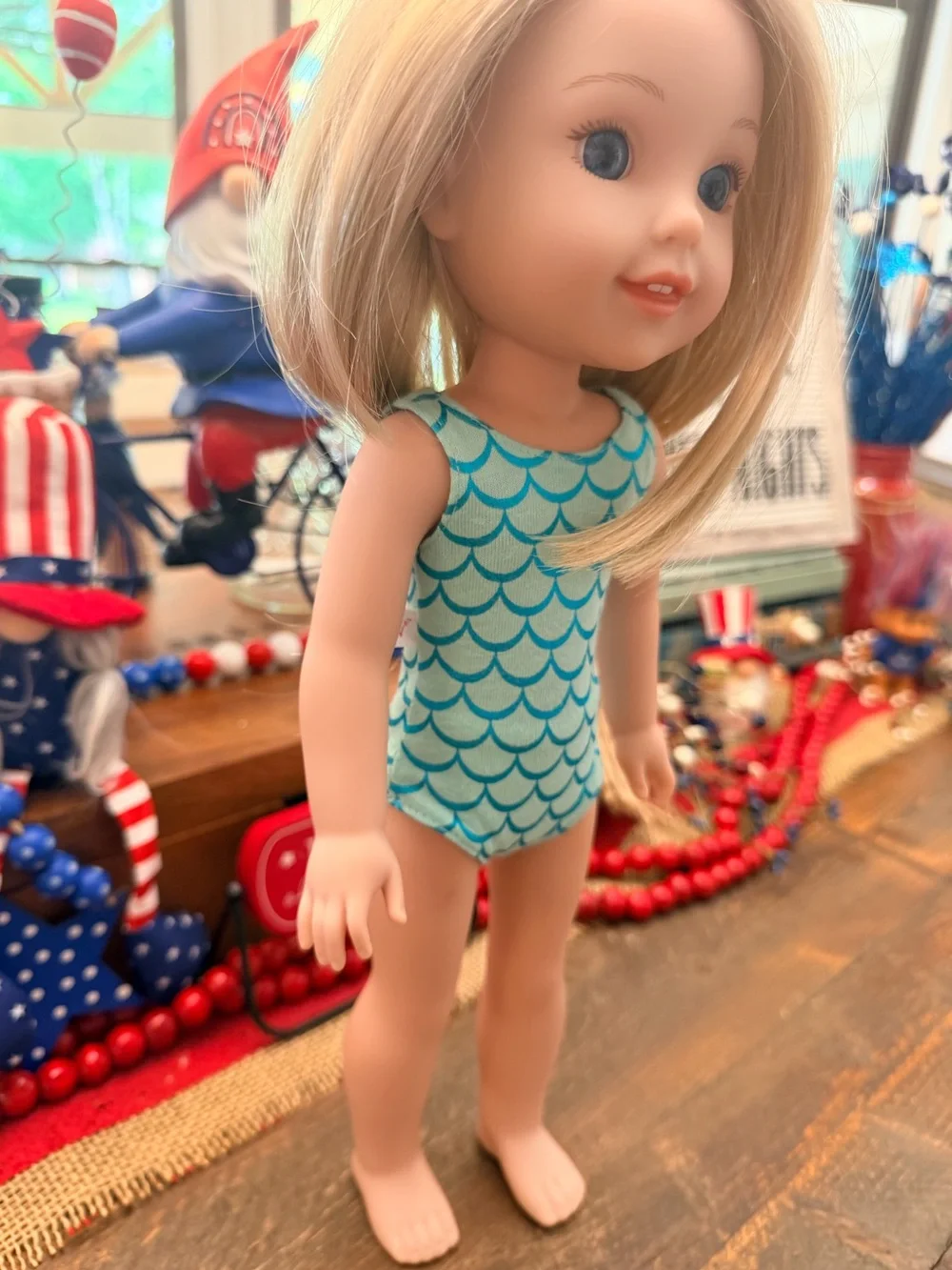 American Girl WellieWishers Camille Doll 14.5” doll blonde hair blue eyes EUC 🥰
